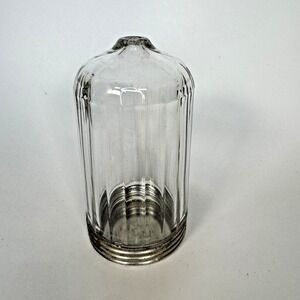 Clear Depression Glass Hoosier Paden City Bullet Sugar Dispenser Aluminum Lid
